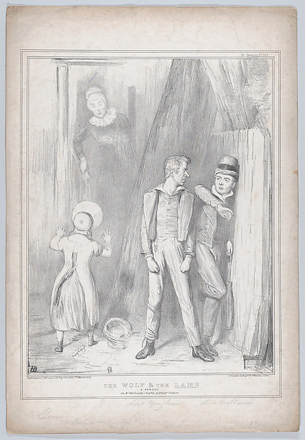 The Wolf & the Lamb – A Parody on Mr. Mulready's highly popular Picture