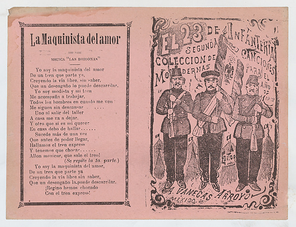 Cover for 'El 23 de Infanteria', three infantry soldiers standing in a line holding rifles and a flag