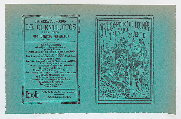 Cover for 'Rosendito, Los Leones, y El Sapo', a young boy and man holding walking sticks