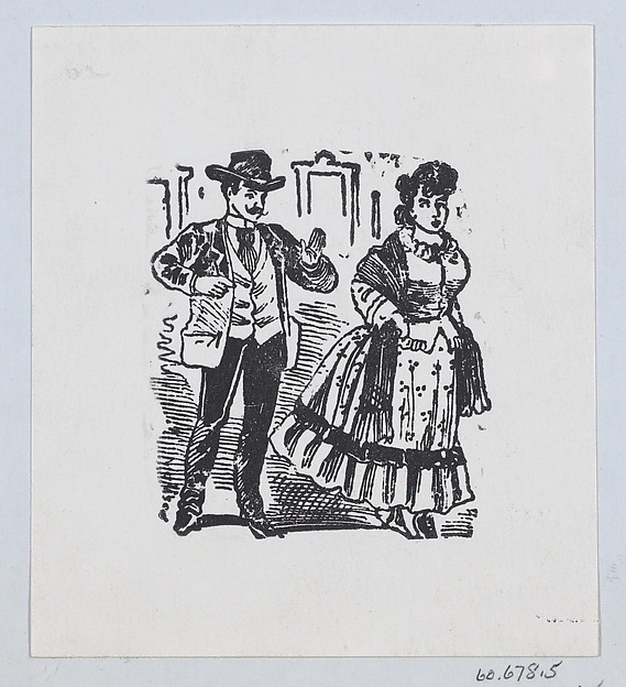 A woman turning to walk away from a man