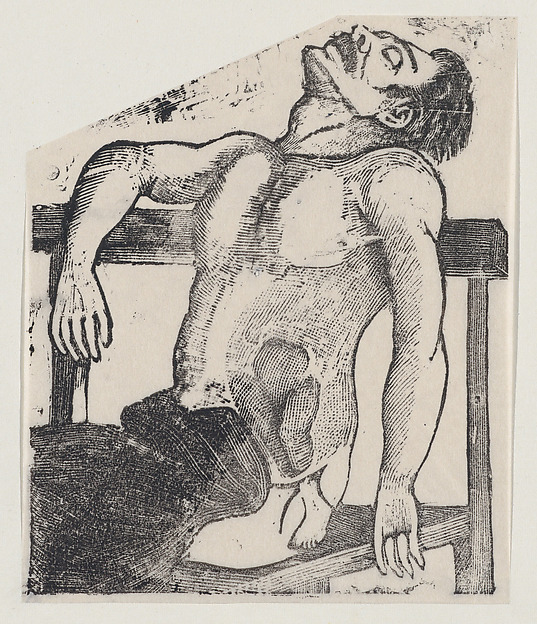A man with a small foot emerging from his side