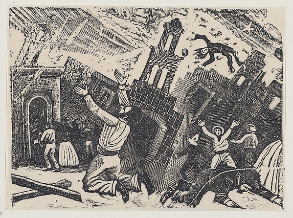Chaos during an earthquake
