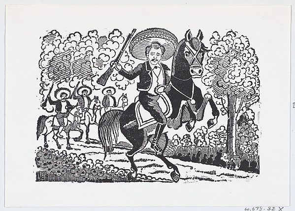 A revolutionary soldier on horseback with a rifle (Heraclio Bernal)