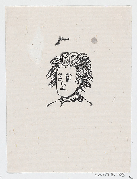 A figure with full, long hair