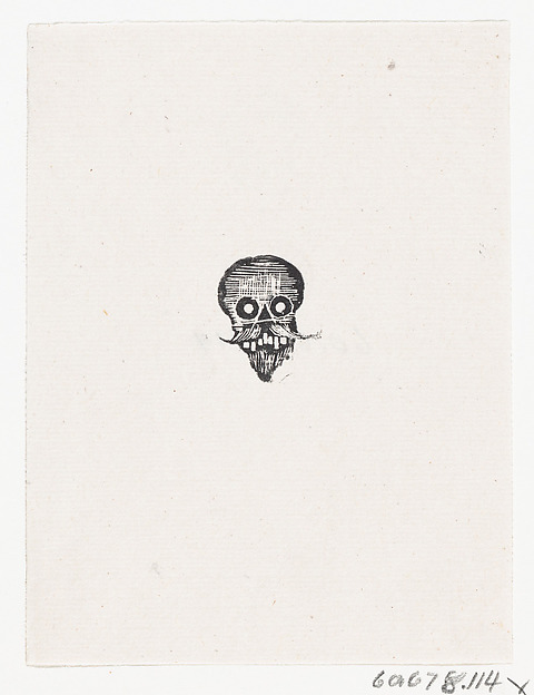 A skull with a beard