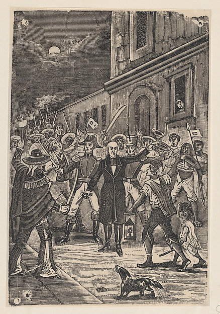 A group of men with weapons issuing a cry for independence
