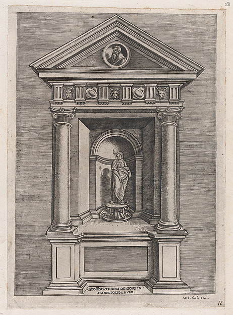 Speculum Romanae Magnificentiae: Temple-Altar of Jove, as a Youth