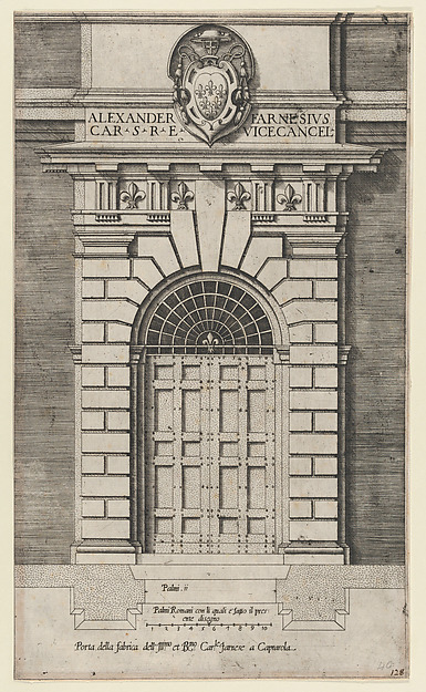 Speculum Romanae Magnificentiae: Porta della fabrica of the Farnese Palace, Caprarola