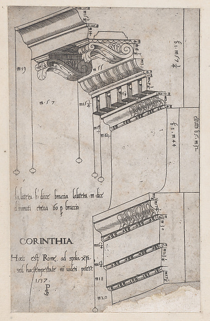 Speculum Romanae Magnificentiae: Entablature from the Forum of Trajan, Rome