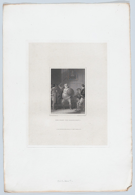 Prince Henry and Falstaff at the Boar's Head Tavern, Eastcheap (Shakespeare, King Henry the Fourth, Part I, Act 2, Scene 4)