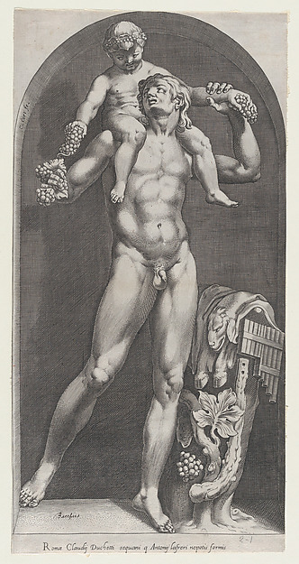 Speculum Romanae Magnificentiae: Bacchus on the Shoulders of a Satyr
