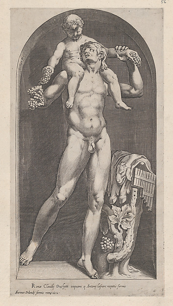 Speculum Romanae Magnificentiae: Bacchus on the Shoulders of a Satyr