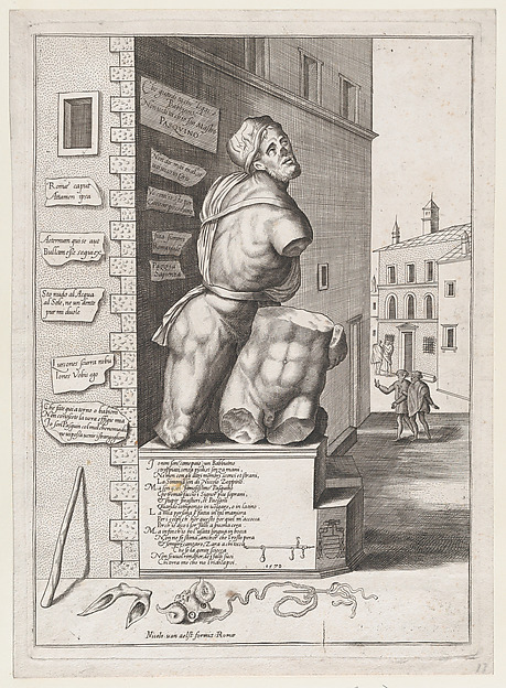 Statue of Pasquin in the House of Cardinal Ursino