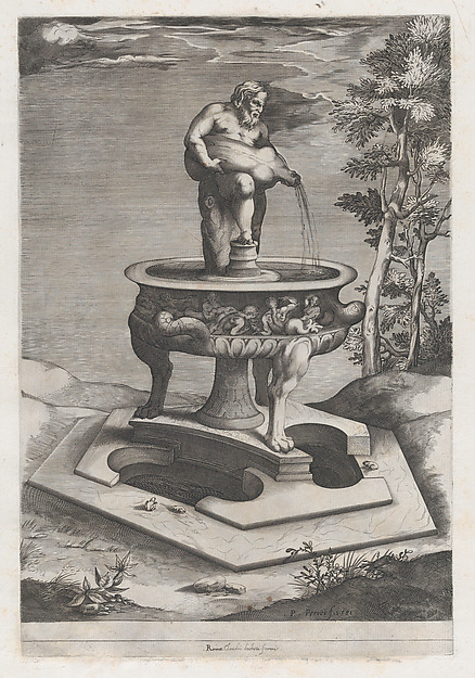 Speculum Romanae Magnificentiae: A Fountain and Basin