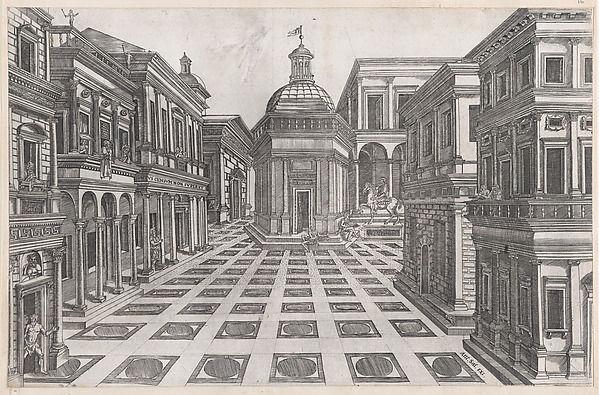 Speculum Romanae Magnificentiae: View of Buildings Adjoining the Capitol
