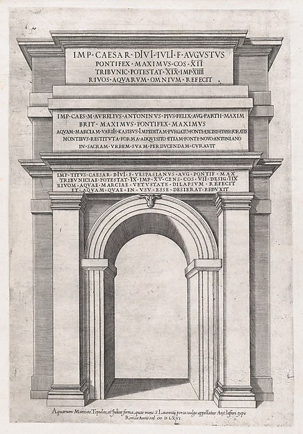 Speculum Romanae Magnificentiae: Front view of St. Lawrence Gateway, Rome