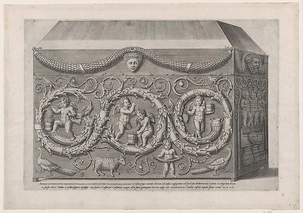 Speculum Romanae Magnificentiae: Decorated Sarcohpagus with Arabesques