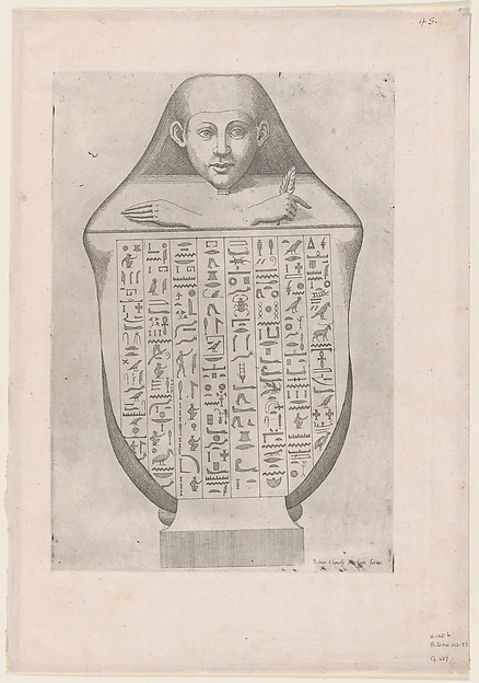 Speculum Romanae Magnificentiae: Face of an Egyptian canopic vase