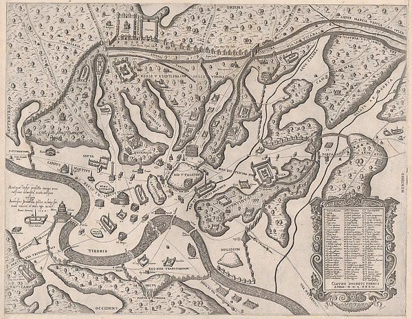 Speculum Romanae Magnificentiae: Ancient Rome, and its Hills, from the West