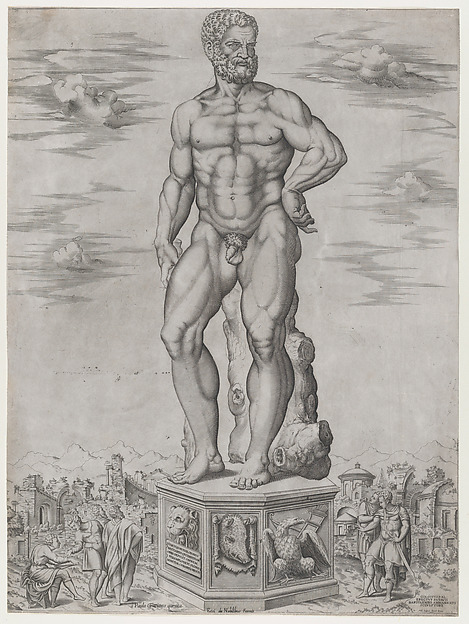Anonymous, Italian, 16th century, Hercules Colossus at Padua (L'Ercole di casa Benavides a Padova), from "Speculum Romanae Magnificentiae"