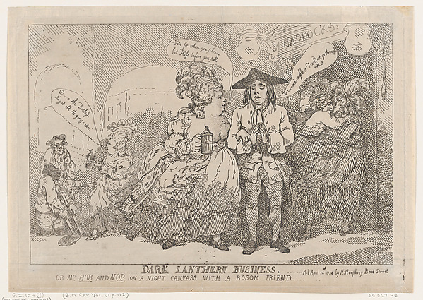 Dark Lanthern Business, or, Mrs. Hob and Nob On a Night Canvass With a Bosom Friend