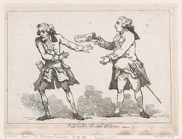 Ah' let me Sire refuse it..., from Peter's Pension by Peter Pindar, Esq.