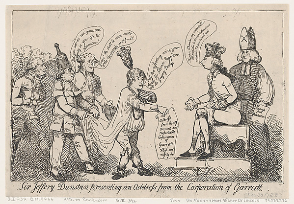 Sir Jeffery Dunstan Presenting an Address from the Corporation of Garratt