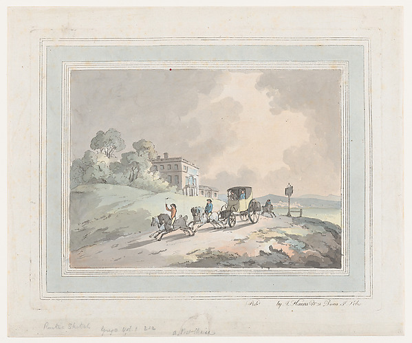 Rustic Sketch, or A Post Chaise (Travelling)