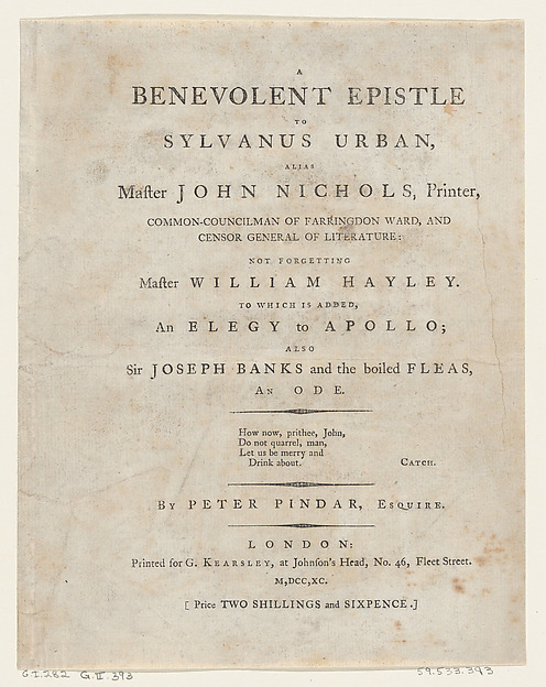 Title Page, from Benevolent Epistle