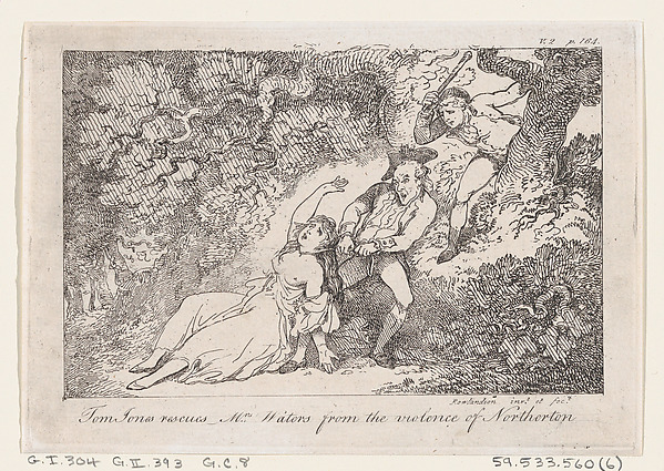 Tom Jones Rescues Mrs Waters from the Violence of Northerton, from "The History of Tom Jones, a Foundling"