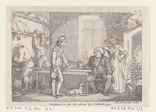 Young Adams Catechised by Parson Adams, from "The Adventures of Joseph Andrews, and his friend Mr. Abraham Adams" by Thomas Rowlandson