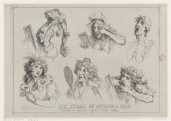 Six Stages of Mending a Face, Dedicated with respect to the Right Hon-ble. Lady Archer