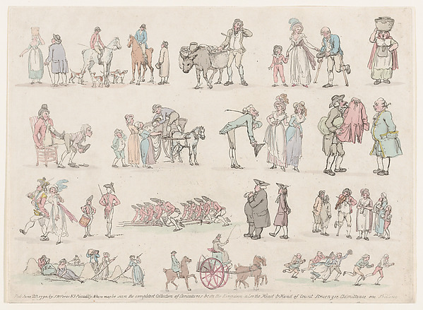 Plate 6, Outlines of Figures, Landscapes and Cattle...for the Use of Learners