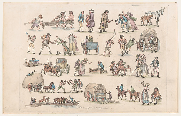 Plate 4, Outlines of Figures, Landscapes and Cattle...for the Use of Learners