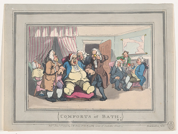 Comforts of Bath, Plate 1