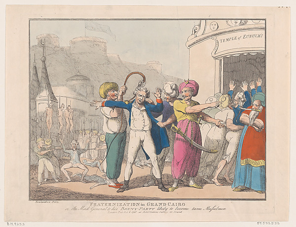 Fraternization in Grand Cairo, or The Made General & his Bonny Party Likely to Become Tame Musselmen
