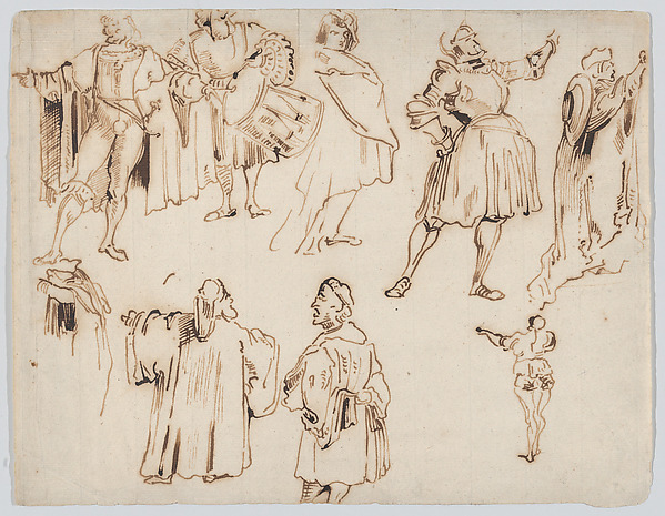 Nine Figures in Medieval Dress