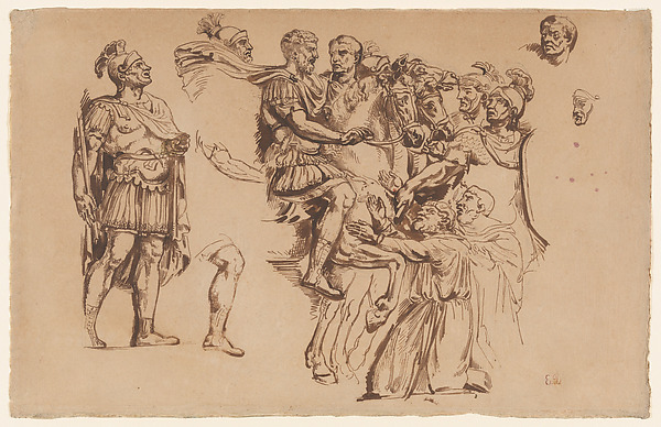 Marcus Aurelius Surrounded by Horsemen, Soldiers, and Prisoners