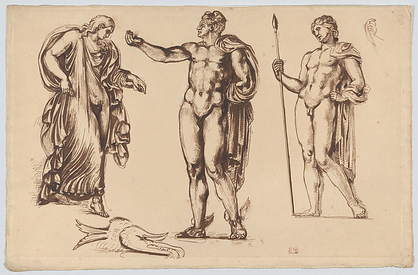 Perseus, Andromeda, and Apollo, after Bartoli