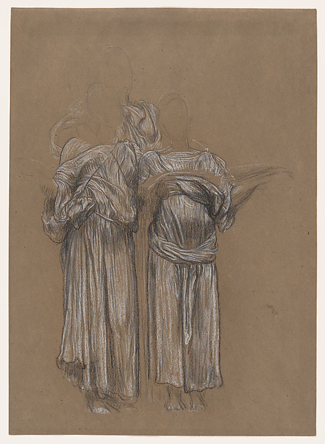 Study of Three Standing Draped Female Figures for "Music"