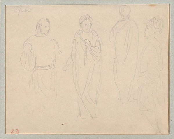 Four Studies of Figures Wearing Turbans