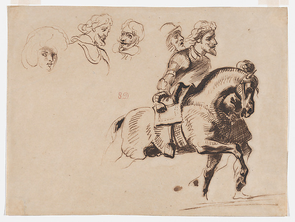 Studies of a Horse and Figures, after Rubens