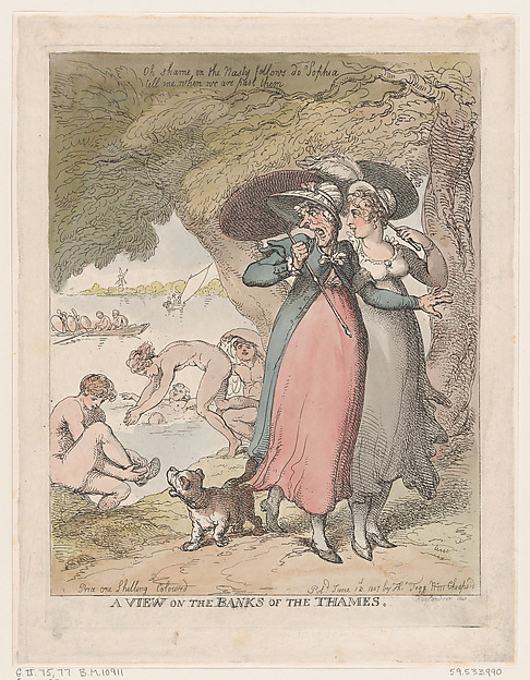 A View on the Banks of the Thames by Thomas Rowlandson, The Metropolitan Museum of Art