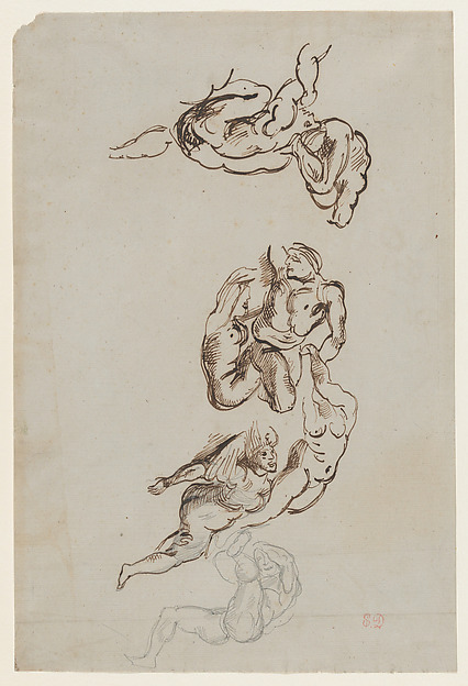 Figure Studies after Rubens's "The Fall of the Rebel Angels"