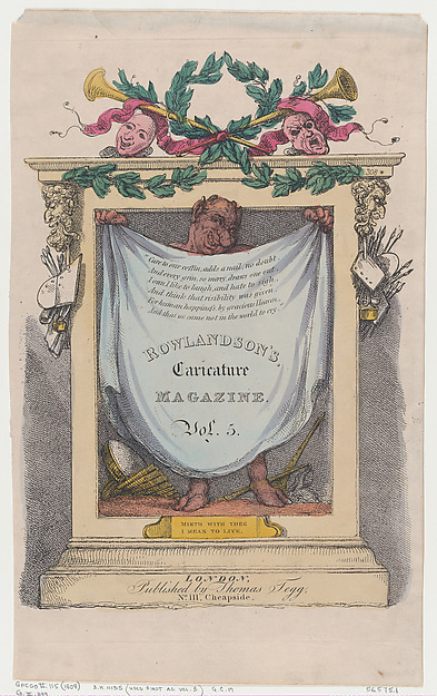 Title Page, Rowlandson's Caricature Magazine, Vol. 5