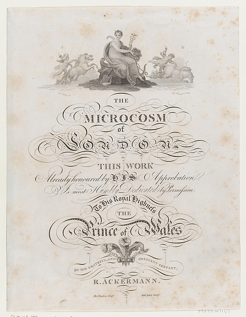 Title Page, The Microcosm of London