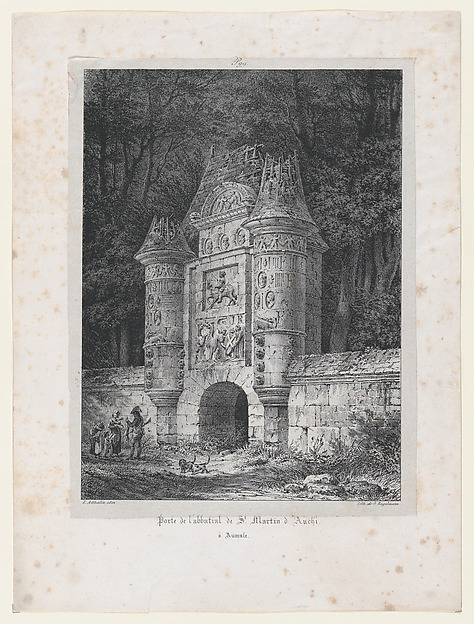 Gateway to the Abbey of St Martin of Auchi in Aumale (France)