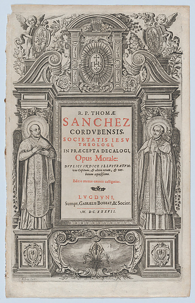 Frontispiece for 'Opus morale in praecepta Decalogi'