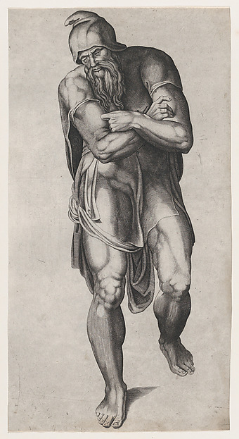 Joseph of Arimathea, after Michelangelo's Crucifixion fresco in the Cappella Paolina, Vatican