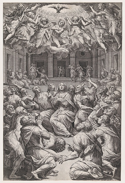 The Pentecost by Cornelis Cort